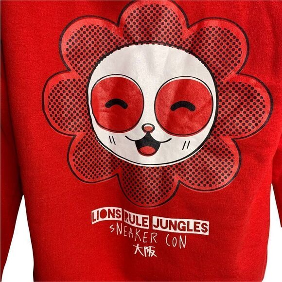 Sneaker Con Osaka Hoodie Sweatshirt M Red Lion Graphic Pullover Japan - Picture 6 of 8